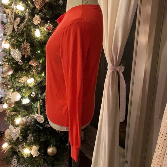 Banana Republic red button down cardigan longsleeve sweater shirt casual blouse​ - Picture 5 of 12